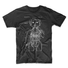 Mechanical Doll Patent Art Tee. Classic Toy Tee Shirt. Black, White or Gray NEW