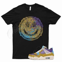 Black HAPPY Shirt for Union x J1 4 SP Desert Moss Turquoise Blue Dark Iris