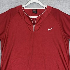 Vintage Nike Shirt Mens Large Shiny Dazzle Warm Up Jersey Team Sports Y2K Red