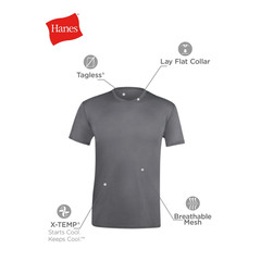 Hanes Men’s Undershirts T-Shirt Pack, 3-Pack X-Temp Moisture-Wicking Sz XL White