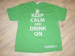 KEEP CALM DRINK ON Irish St Patrick’s Day college drink BEER T-Shirt … LARGE