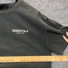 Fear of God Essentials Floral T-Shirt Men’s Black Classic Back Graphic Tee – XL