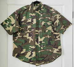 Vtg 60s Hudson Bay Outdoors Camo Shirt USA Made Herters Medium Has Been Altered
