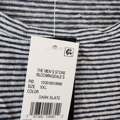 The Men’s Store at Bloomingdale’s Striped Linen Tee XXL Dark Slate Pullover S/S