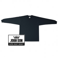 Plain Long Sleeve T-shirts Round Neck [JOHN SON]Super Heavy Weight[M~4XL] Single