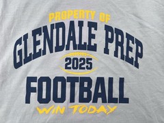 Under Armour Glendale Prep Football 2025 T-Shirt Men M Gray Athletic NWT