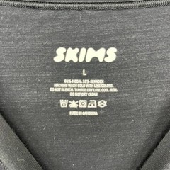 Skims T-Shirt Mens Large Black Short Sleeve Modal Stretch Crew Neck Basic Tee