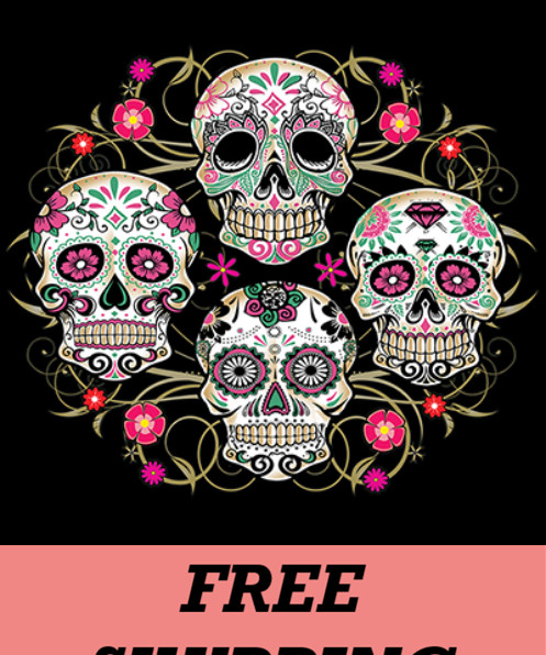 T-SHIRT–SUGAR SKULLS COLLAGE