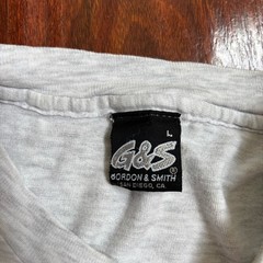 Vintage 80s 90s Gordon and Smith T-Shirt Size L Surf Skate Spellout Logo