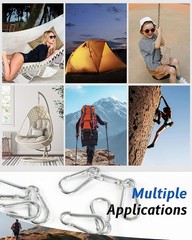 10/30PCS Stainles Steel Carabiner Spring Snap Hooks Heavy Duty Keychain Clip NEW