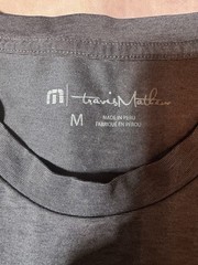 Travis Mathew Mens Medium Short Sleeve T Shirt With Pocket Gray Golf Summer Tee