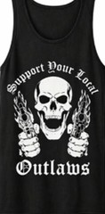 Support your local Outlaws Biker Motorcycle MC t shirt tee outlaw TANK TOP