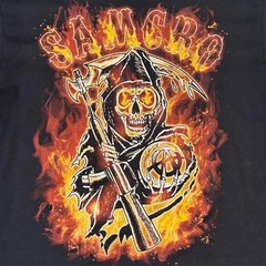 Sons of Anarchy Black Graphic Tee – “SAMCRO Fire Reaper”