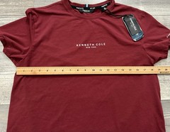 NEW Kenneth Cole New York Mens Crewneck T-Shirt Mens Medium Burgundy Red Tee