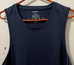 Flag & Anthem MadeFlex Men’s Crew Neck Navy Heather Sleeveless Tank Top Medium M