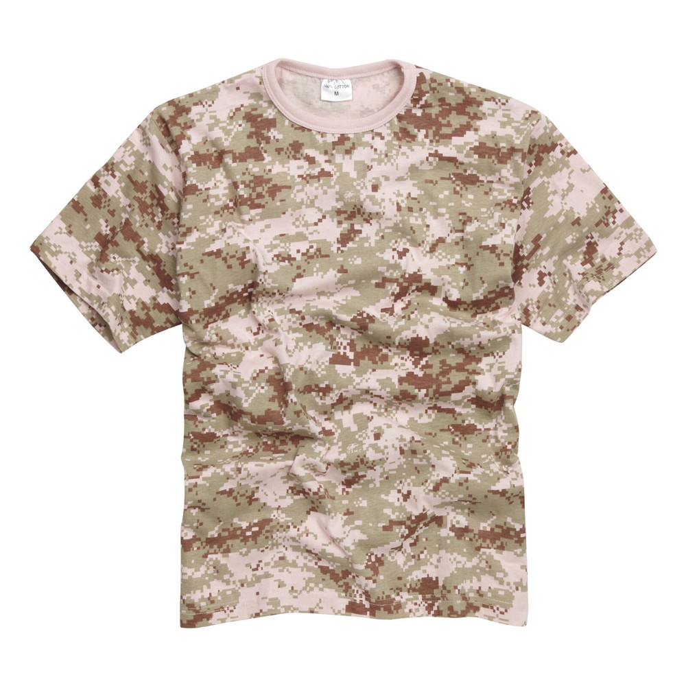 Army T Shirt Military Combat US American Digital Desert Short Sleeve Cotton Tee