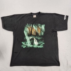 Vintage Trees of Mystery Shirt Mens XL Forest Waterfall Nature Made USA 90s