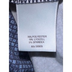 ROWM Mens Blue Pattern Lightweight Quarter 1/4 Zip Long Sleeve Pullover Shirt XL