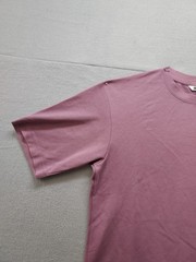 Uniqlo Men T Shirt M Dusty Pink Oversized Short Sleeve Crew Neck Knit Regular