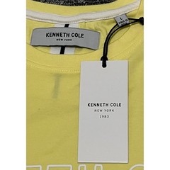 Kenneth Cole New York Mens Yellow Graphic Logo T-Shirt KT9J32MWYA Size L NEW