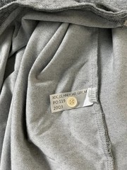 Bylt Gray Drop Cut Hooded Henley Lux Long Sleeve Cotton/Polyester/Spandex Size M