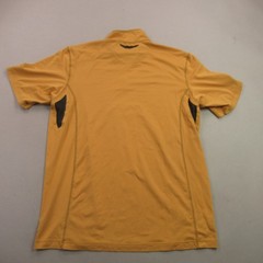 REI Shirt Mens Large Short Sleeve Crew Neck 1/4 Zip Lightweight Casual Yellow