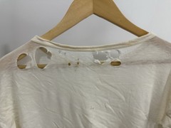 VTG 50s Zombie Super Thrashed Distressed Worn Boxy Cropped Soft Thin T-Shirt M