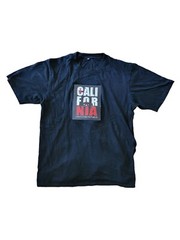Sound Music Activated LED Light up FLASHIN California Republic Rave T SHIRT XXXL