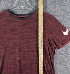 Nike AOP Shirt Mens XL Maroon Dri-Fit Spell Out All Over Print Short Sleeve