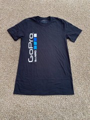 Go Pro Shirt Mens S Black Short Sleeve Casual Cotton Be a Hero Adventure Camera