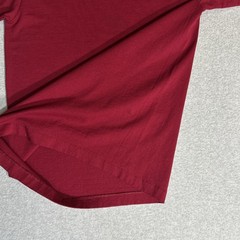 Vintage Fruit of the Loom Best Maroon Red Plain Blank 50/50 Blend T-Shirt Large