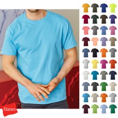 Hanes Mens Comfort T-Shirt Heavyweight 100% Cotton Plain Basic Tee 5250