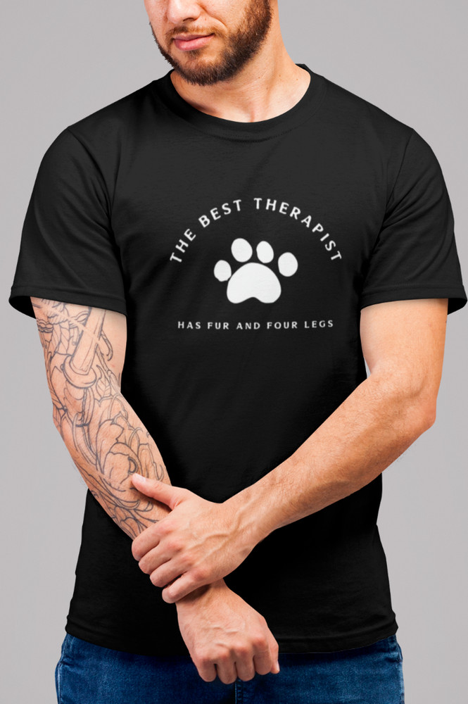 The Best Therapist Has Fur And Four Legs T Shirt Animal Rescue Pet Lovers Gift