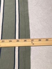 J.Crew Mens Washed Short Sleeve Slub Cotton T-shirt Green White Stripe Medium M