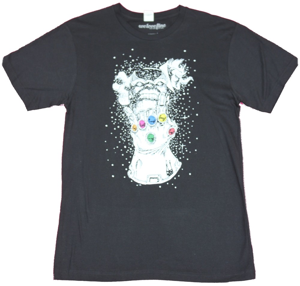 Infinity Gauntlet Mens T-Shirt – Thanos Flexes the Gauntlet in Space