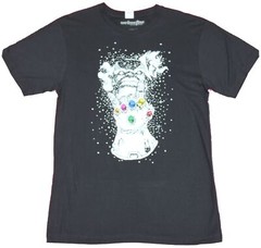 Infinity Gauntlet Mens T-Shirt – Thanos Flexes the Gauntlet in Space
