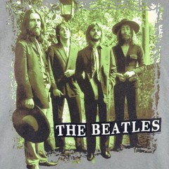 VINTAGE The Beatles T-Shirt Men Large Green 2002 Apple Corps Graphic Band Tee