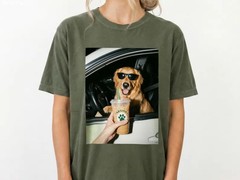 Custom Pet Photo Iced Style Comfort Tee Personalized Animal Gift