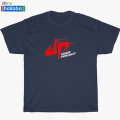 New Dude Perfect DP Logo Black / Navy / Sport Grey / White Men’s T-Shirt S-5XL