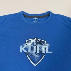 Kuhl Shirt Mens Large Blue Wildfibre Organic Cotton Tee Outdoor Hike Climb