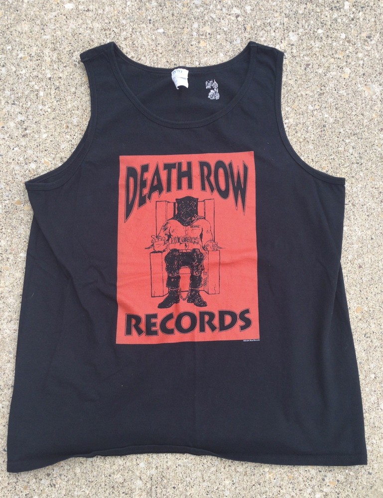 Vintage Death Row Records Men’s Large Tank Top Black Box Reversed Port & Company