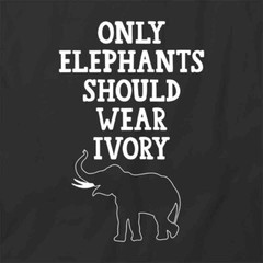 ONLY ELEPHANTS SHOULD WEAR IVORY TShirt Tee Short-Sleeved Cotton S1BSA261