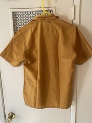 Vintage 70s Uniform Mfg Co Work Shirt Mens S Brown Gas Station Mechanic Shirt