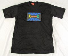 New Sound Activated Light Up Flashing LED DISCO Dance Party Black XL Rave TShirt