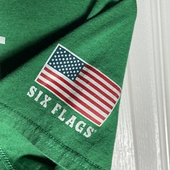 Six Flags Men’s Graphic T-shirt Team THE Joker Green Short Sleeve Medium