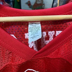Vintage Y2K Circuit City Football Jersey Large Red Mesh Live The Game Promo A4