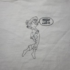 Y2K Naked & Famous Denim x EBB18 Japanese Selvedge Pinup Girl Graphic T-Shirt XL