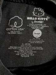 Men’s XL Hello Kitty Tokyo Racing Speed Kawaii Race Car SS Black T-Shirt