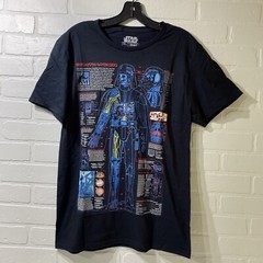 NEW – Mad Engine Darth Vader Schematic Blueprint Graphic Tee Tshirt – MED – BLK