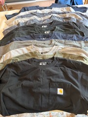 Carhartt Pocket Tee Bundle Lot of 13 Size L Large Workwear T Shirts USA Mix
